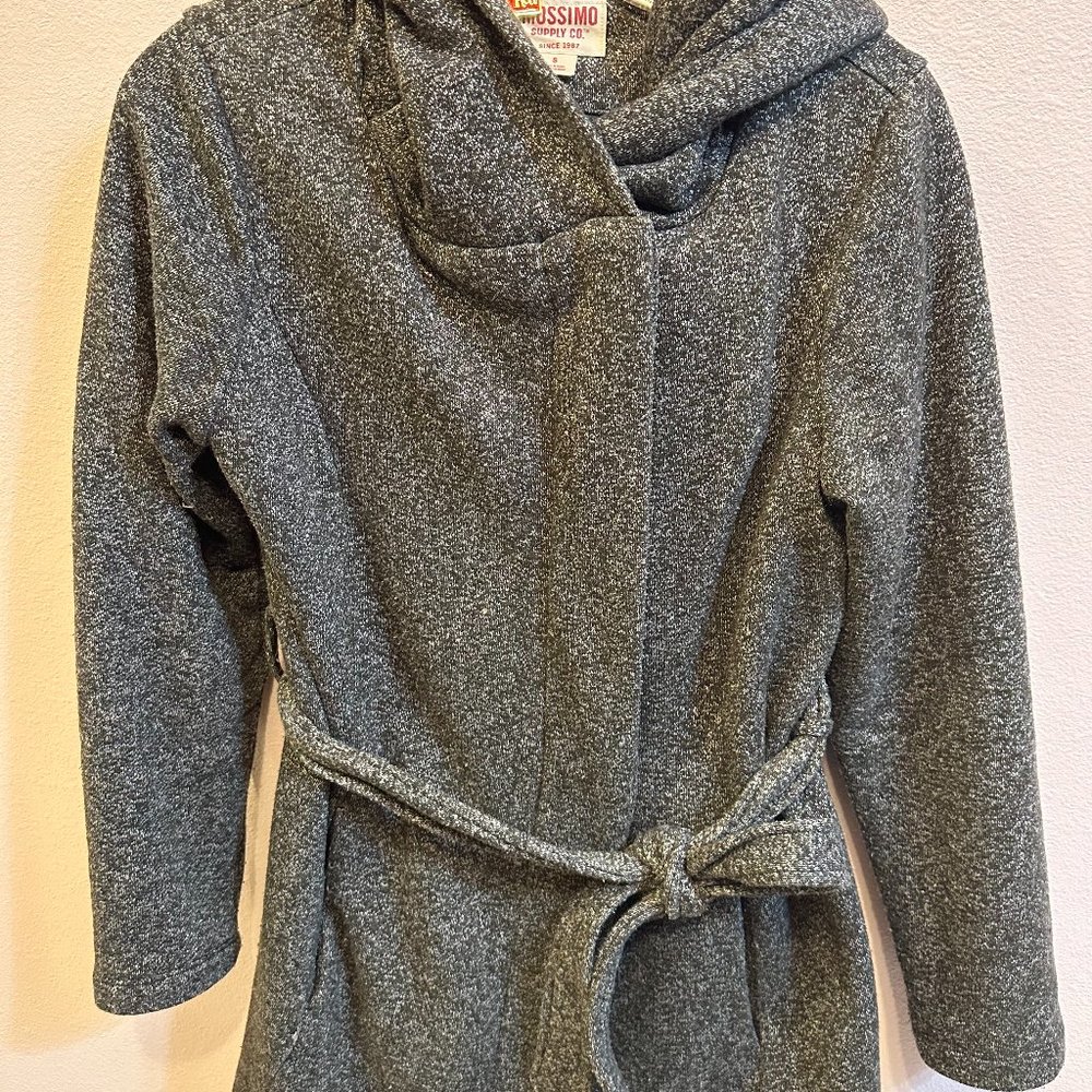 Dark Grey Speckled Winter Coat